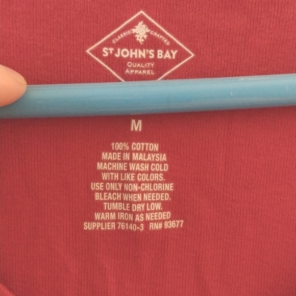 Women's St. Johns Bay short sleeve top size M - Picture 6 of 6